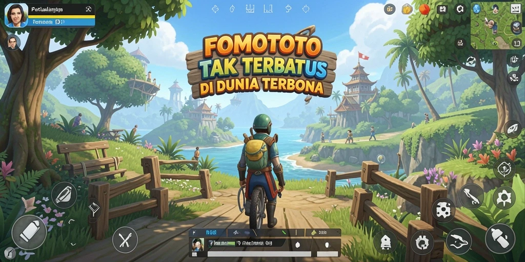 Gameplay FOMOTOTO yang menakjubkan dalam dunia terbuka.
