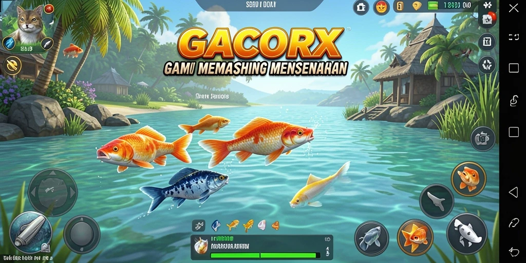 Tangkapan besar dalam GACORX dengan latar laut yang indah.