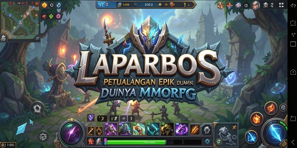 Screenshot utama LAPARBOS menampilkan aksi seru dalam petualangan MMORPG.