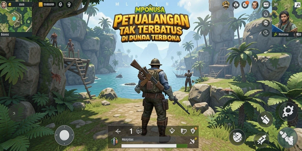 Gameplay MPONUSA yang menawan dan penuh petualangan di dunia terbuka.