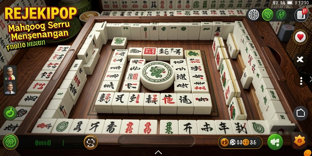 Tampilan gameplay Mahjong yang menarik di REJEKIPOP.