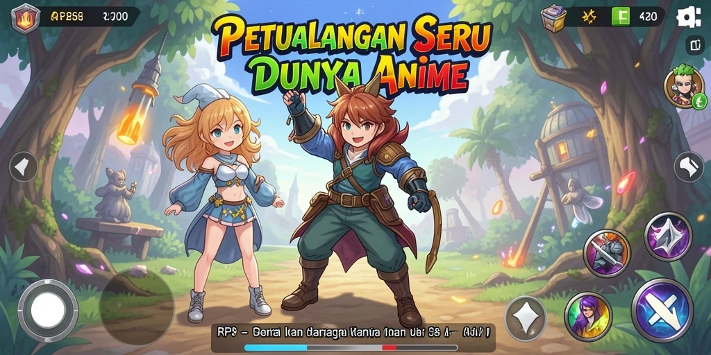 Gameplay seru dalam dunia Anime yang penuh warna.